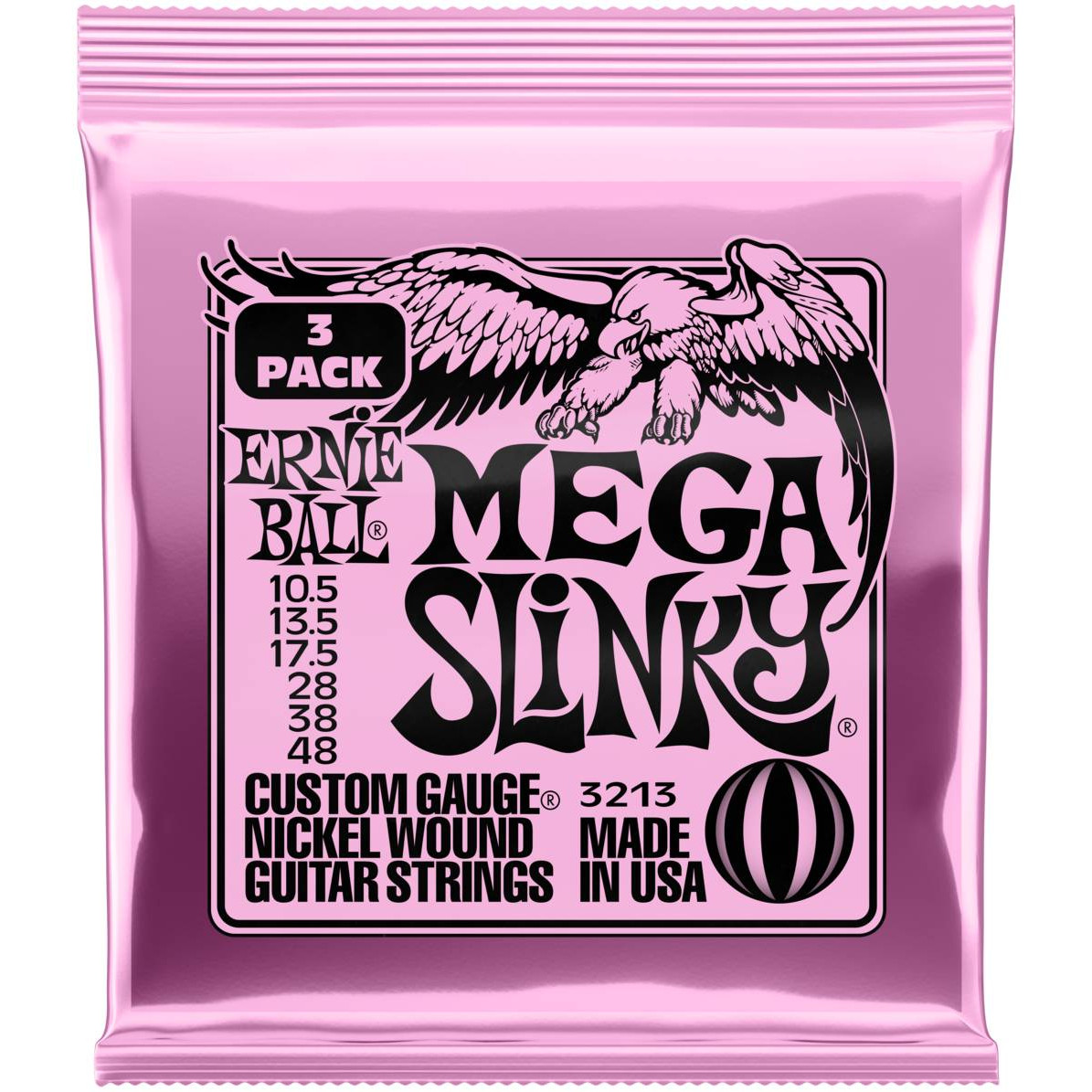 Струны для электрогитары ERNIE BALL 3213 Nickel Slinky Mega 3 Pack 10.5-48
Струны для электрогитары ERNIE BALL 3213 Nickel Slinky Mega 3 Pack 10.5-48