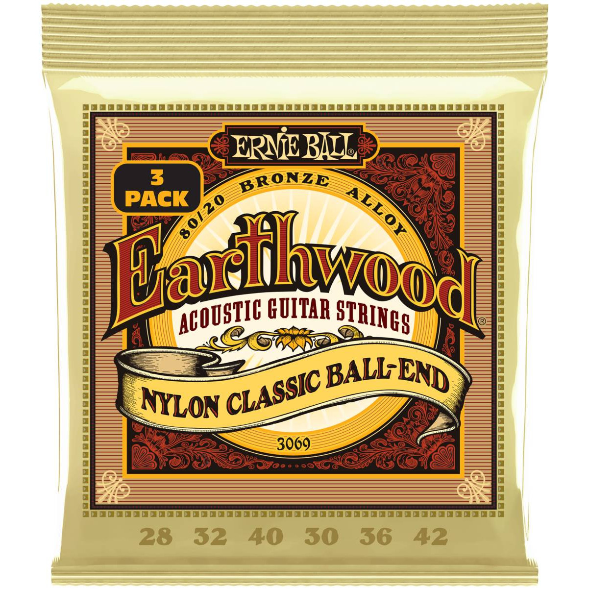 Струны ERNIE BALL 3069 Earthwood 80/20 Folk Nylon 3 Pack 28-42 для классической гитары
Струны ERNIE BALL 3069 Earthwood 80/20 Folk Nylon 3 Pack 28-42 для классической гитары