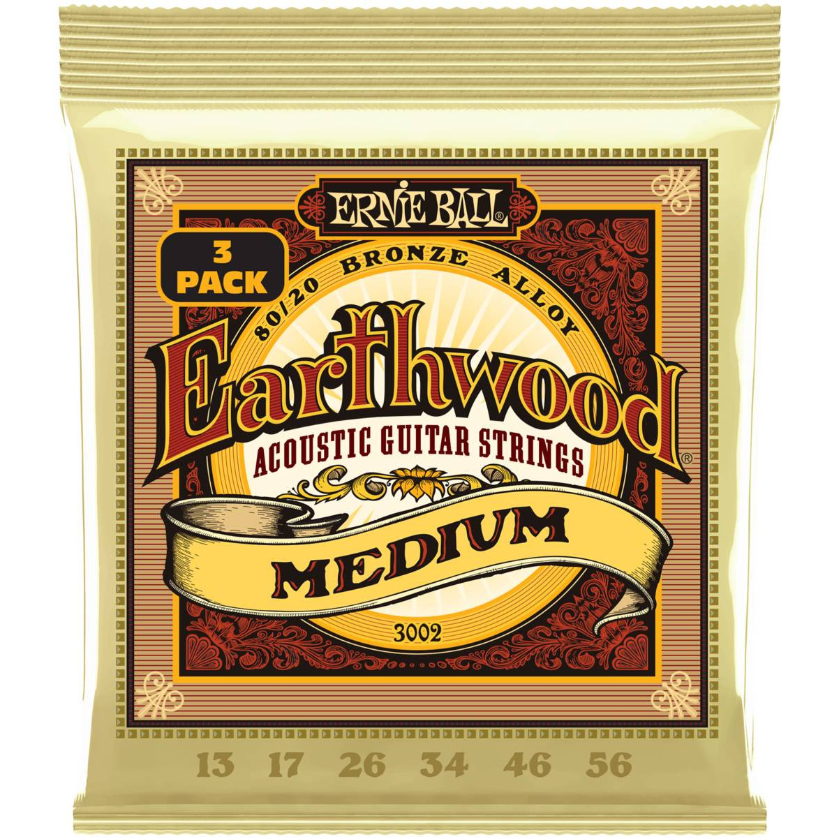 Струны ERNIE BALL 3002 Earthwood 80/20 Bronze Medium 3 Pack 13-56 для акустической гитары
Струны ERNIE BALL 3002 Earthwood 80/20 Bronze Medium 3 Pack 13-56 для акустической гитары