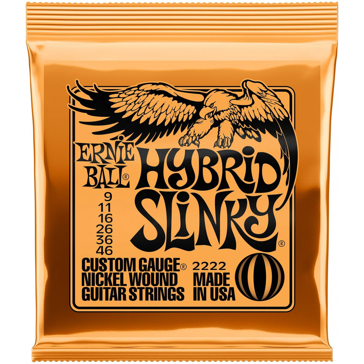 Струны Ernie Ball P02222 Hybrid Slinky для электрогитары никель 9-46
Струны Ernie Ball P02222 Hybrid Slinky для электрогитары никель 9-46