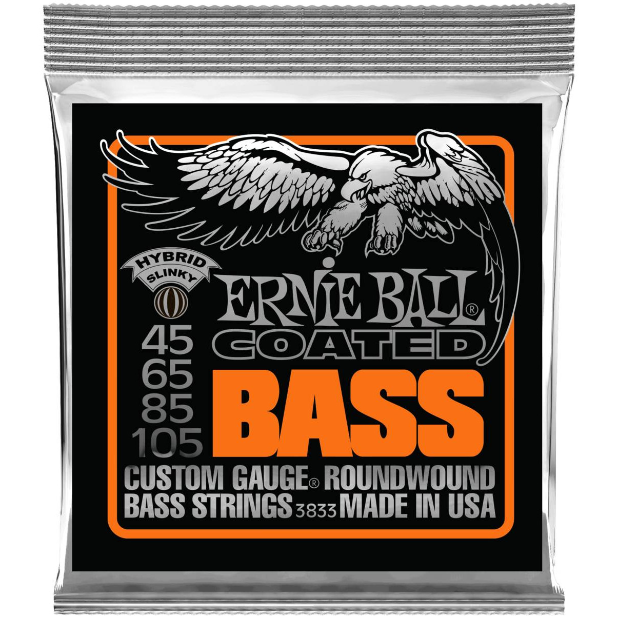 Струны Ernie Ball P03833 Coated Hybrid для бас-гитары с покрытием 45-105
Струны Ernie Ball P03833 Coated Hybrid для бас-гитары с покрытием 45-105