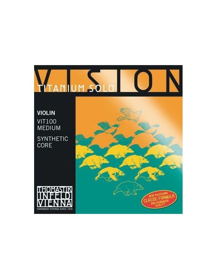 Струны Thomastik VIT100 Vision Titanium Solo для скрипки размером 4/4,
Струны Thomastik VIT100 Vision Titanium Solo для скрипки размером 4/4,