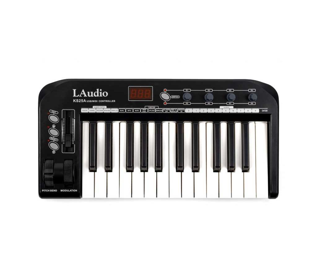 Контроллер MIDI LAudio KS-25A 25 клавиш чёрный
Контроллер MIDI LAudio KS-25A 25 клавиш чёрный