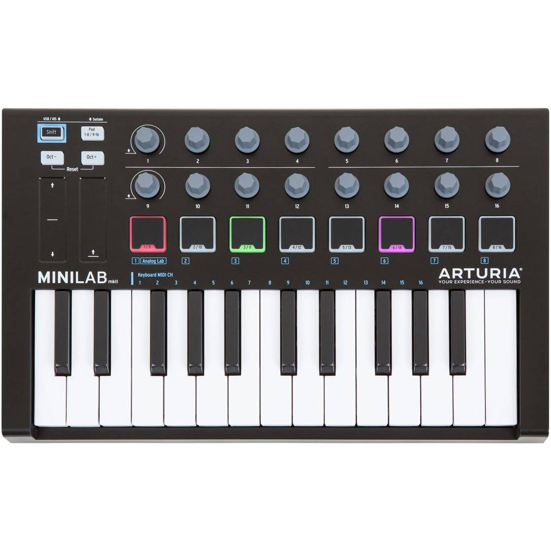 MIDI-клавиатура ARTURIA MiniLab mkII Black
MIDI-клавиатура ARTURIA MiniLab mkII Black
