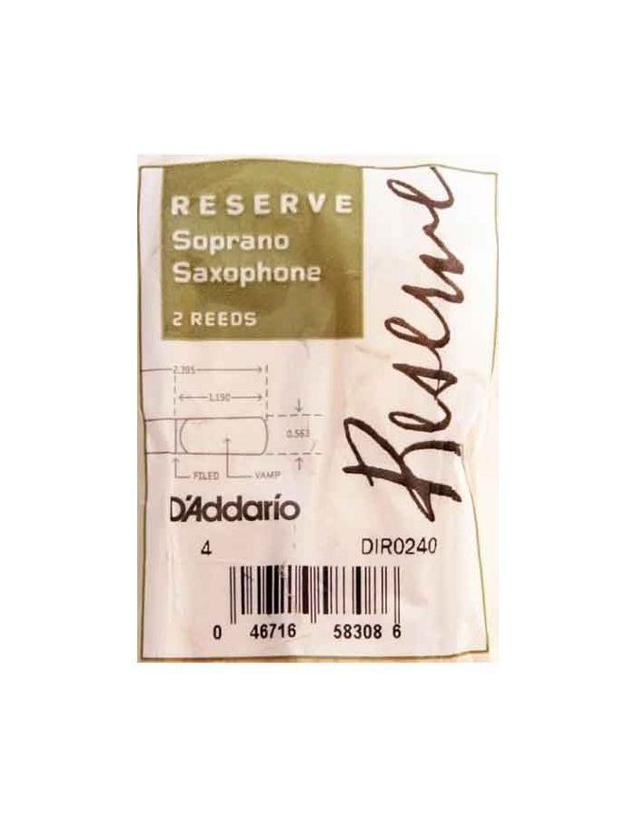 Трости для саксофона RICO DIR0240
Трости для саксофона RICO DIR0240