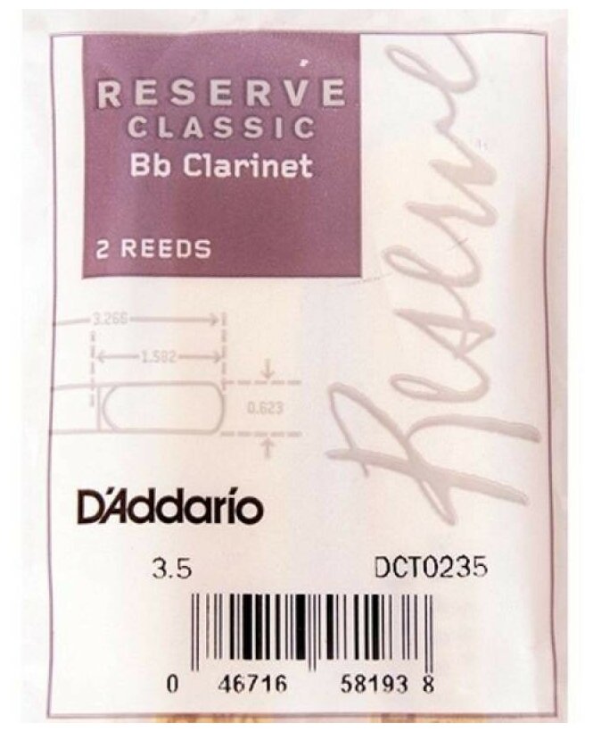 Трости для кларнета RICO DCT0235
Трости для кларнета RICO DCT0235