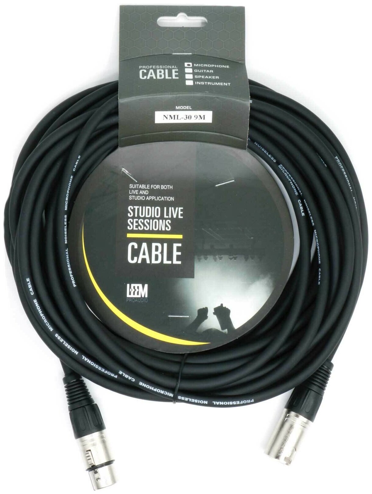 Кабель LEEM NML-30 микрофонный XLRm-XLRf 9м
Кабель LEEM NML-30 микрофонный XLRm-XLRf 9м