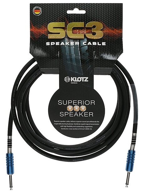 Кабель Klotz SC3PP10SW SC3 акустический 6.35мм 10м
Кабель Klotz SC3PP10SW SC3 акустический 6.35мм 10м
