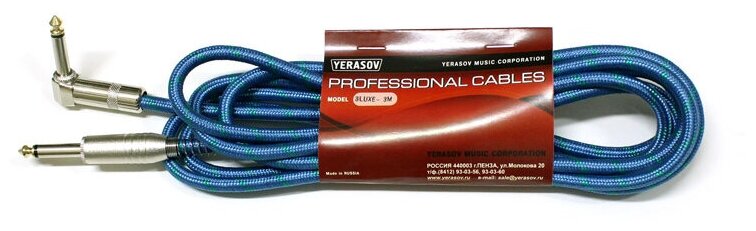 Кабель инструментальный Yerasov 3LUXE-5m-BL5м прямой/угловой синий
Кабель инструментальный Yerasov 3LUXE-5m-BL5м прямой/угловой синий