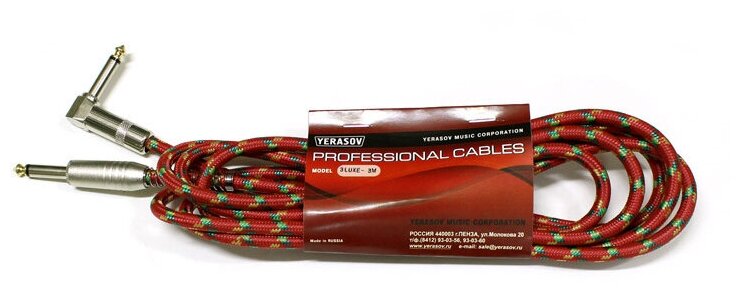 Кабель инструментальный Yerasov 3LUXE-8m-RD 8м прямой/угловой красный
Кабель инструментальный Yerasov 3LUXE-8m-RD 8м прямой/угловой красный