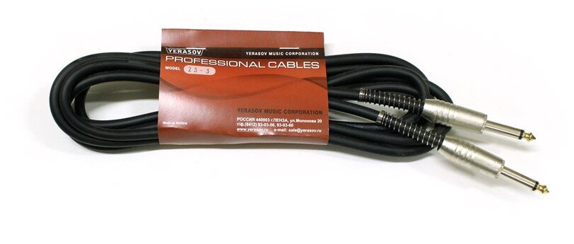 Кабель акустический Yerasov 23-3m 3м, 6,3мм
Кабель акустический Yerasov 23-3m 3м, 6,3мм