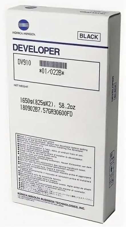 Девелопер DV-910 черный Konica Minolta bizhub PRO 920/950 ресурс 1.000k
Девелопер DV-910 черный Konica Minolta bizhub PRO 920/950 ресурс 1.000k
