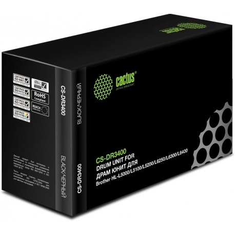 Блок фотобарабана Cactus CS-DR3400 DR-3400 черный ч/б:30000стр. для HL-L5000/L5100/L5200/L6250/L6300/L6400, DCP-L5500 Brother
Блок фотобарабана Cactus CS-DR3400 DR-3400 черный ч/б:30000стр. для HL-L5000/L5100/L5200/L6250/L6300/L6400, DCP-L5500 Brother