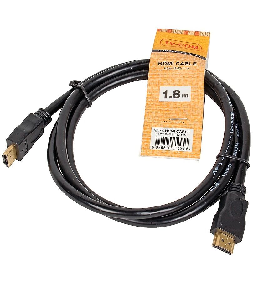 Кабель TV-COM HDMI 19M ver 1.4 3D 1.8m (CG150S-1.8M)
Кабель TV-COM HDMI 19M ver 1.4 3D 1.8m (CG150S-1.8M)