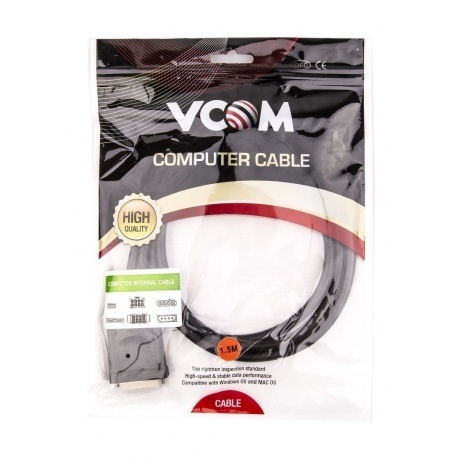 Кабель VCOM HDMI - DVI 1.5м CG484G-1.5M
Кабель VCOM HDMI - DVI 1.5м CG484G-1.5M