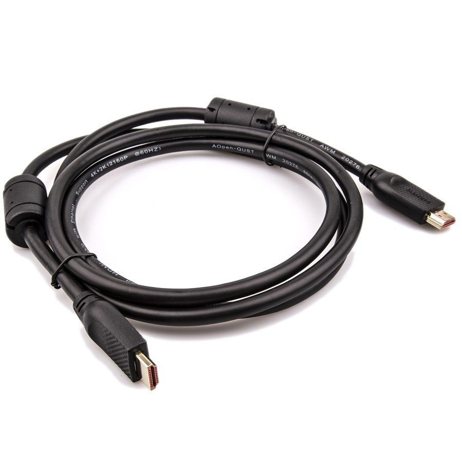 Кабель Aopen HDMI 19M/M ver 2.0, 1.8М,2 фильтра, (ACG517D-1.8M)
Кабель Aopen HDMI 19M/M ver 2.0, 1.8М,2 фильтра, (ACG517D-1.8M)