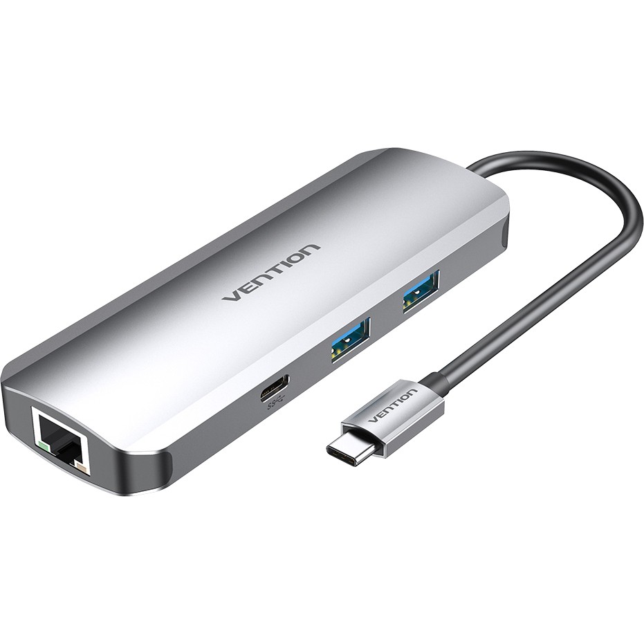 Кабель Vention Multi-function USB-C to HDMI/USB-C Gen Gray Aluminum Alloy Type (TOMHB)
Кабель Vention Multi-function USB-C to HDMI/USB-C Gen Gray Aluminum Alloy Type (TOMHB)