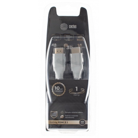Кабель аудио-видео Cactus CS-HDMI.2.1-1 HDMI (m)/HDMI (m) 1м. Позолоченные контакты серебристый
Кабель аудио-видео Cactus CS-HDMI.2.1-1 HDMI (m)/HDMI (m) 1м. Позолоченные контакты серебристый