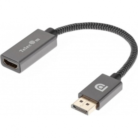 Адаптер Telecom DP --> HDMI-F 0.2m , серый металлик, оплетка, 4K@60Hz, (TA560)
Адаптер Telecom DP --> HDMI-F 0.2m , серый металлик, оплетка, 4K@60Hz, (TA560)