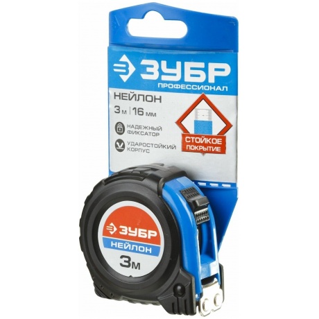 Рулетка ЗУБР Нейлон 3м х 15мм
Рулетка ЗУБР Нейлон 3м х 15мм