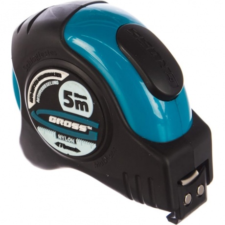 Рулетка "Schlagfest", 5 м x 19 мм, магн. обрез зацеп, двухст. шкала, нейлон покр. автоматич Gross
Рулетка "Schlagfest", 5 м x 19 мм, магн. обрез зацеп, двухст. шкала, нейлон покр. автоматич Gross