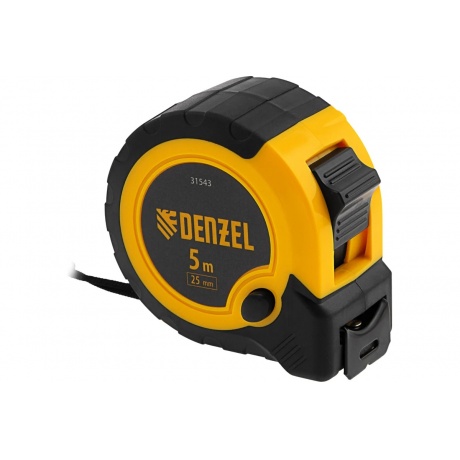 Рулетка 5м х 25мм, автоматич. фиксац., нейлон. покрытие, магнит. зацеп, двухстор. разметка Denzel
Рулетка 5м х 25мм, автоматич. фиксац., нейлон. покрытие, магнит. зацеп, двухстор. разметка Denzel