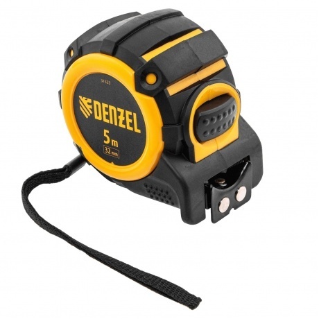 Рулетка 5м х 32мм, автоматич. фиксац., нейлон. покрытие, магнит. зацеп, двухстор. разметка Denzel
Рулетка 5м х 32мм, автоматич. фиксац., нейлон. покрытие, магнит. зацеп, двухстор. разметка Denzel