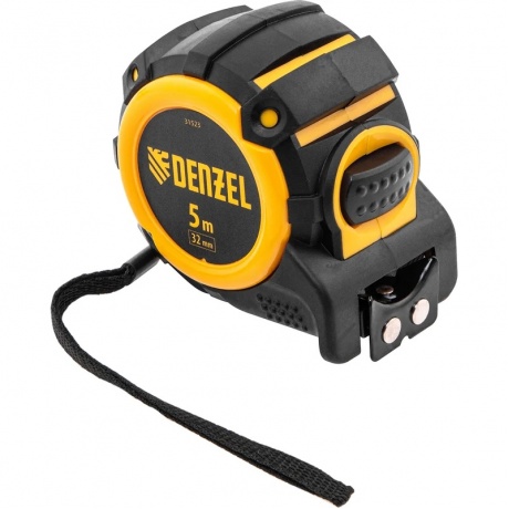 Рулетка 5м х 32мм, автоматич. фиксац., нейлон. покрытие, магнит. зацеп, двухстор. разметка Denzel
Рулетка 5м х 32мм, автоматич. фиксац., нейлон. покрытие, магнит. зацеп, двухстор. разметка Denzel