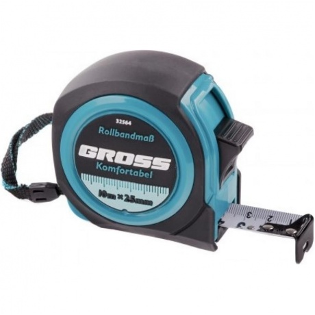 Рулетка Komfortabel, 10 м х 25 мм, обрезиненный корпус Gross
Рулетка Komfortabel, 10 м х 25 мм, обрезиненный корпус Gross