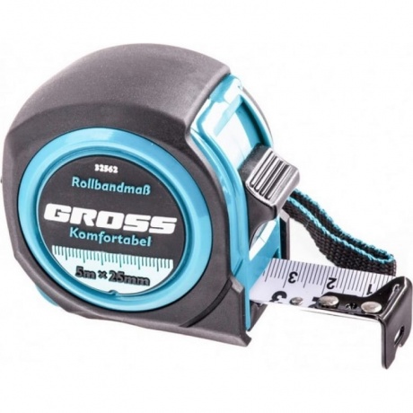 Рулетка Komfortabel, 5 м х 25 мм, обрезиненный корпус Gross
Рулетка Komfortabel, 5 м х 25 мм, обрезиненный корпус Gross