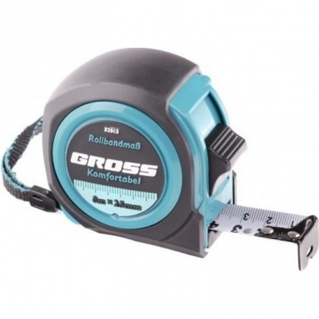 Рулетка Komfortabel, 8 м х 25 мм, обрезиненный корпус Gross
Рулетка Komfortabel, 8 м х 25 мм, обрезиненный корпус Gross