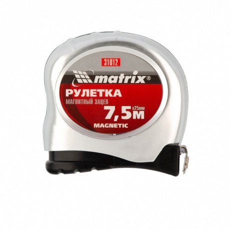 Рулетка Magnetic, 7,5 м х 25 мм, магнитный зацеп Matrix
Рулетка Magnetic, 7,5 м х 25 мм, магнитный зацеп Matrix