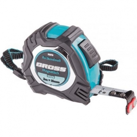 Рулетка Magnetisch, 3м х 16мм,обрезин. корпус,автоматич. фиксация, нейлон. покр.,магн. зацеп Gross
Рулетка Magnetisch, 3м х 16мм,обрезин. корпус,автоматич. фиксация, нейлон. покр.,магн. зацеп Gross
