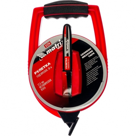 Рулетка геодезическая, 30 м х 12,5 мм, металлическая лента, закрытый корпус Matrix
Рулетка геодезическая, 30 м х 12,5 мм, металлическая лента, закрытый корпус Matrix