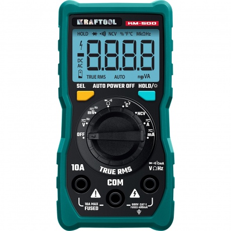 Мультиметр цифровой KRAFTOOL KM-500 (59856)
Мультиметр цифровой KRAFTOOL KM-500 (59856)