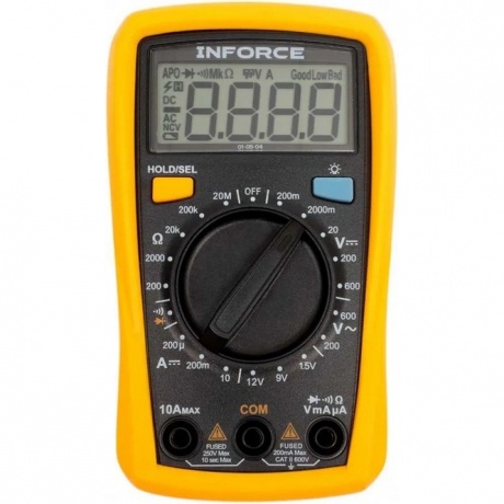 Мультиметр портативный с тестом батареек Inforce 01-05-04
Мультиметр портативный с тестом батареек Inforce 01-05-04