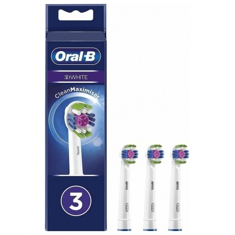 Комплект насадок для зубной щетки Braun Oral-B EB18P-3 3D White 3 шт (Белый)
Комплект насадок для зубной щетки Braun Oral-B EB18P-3 3D White 3 шт (Белый)