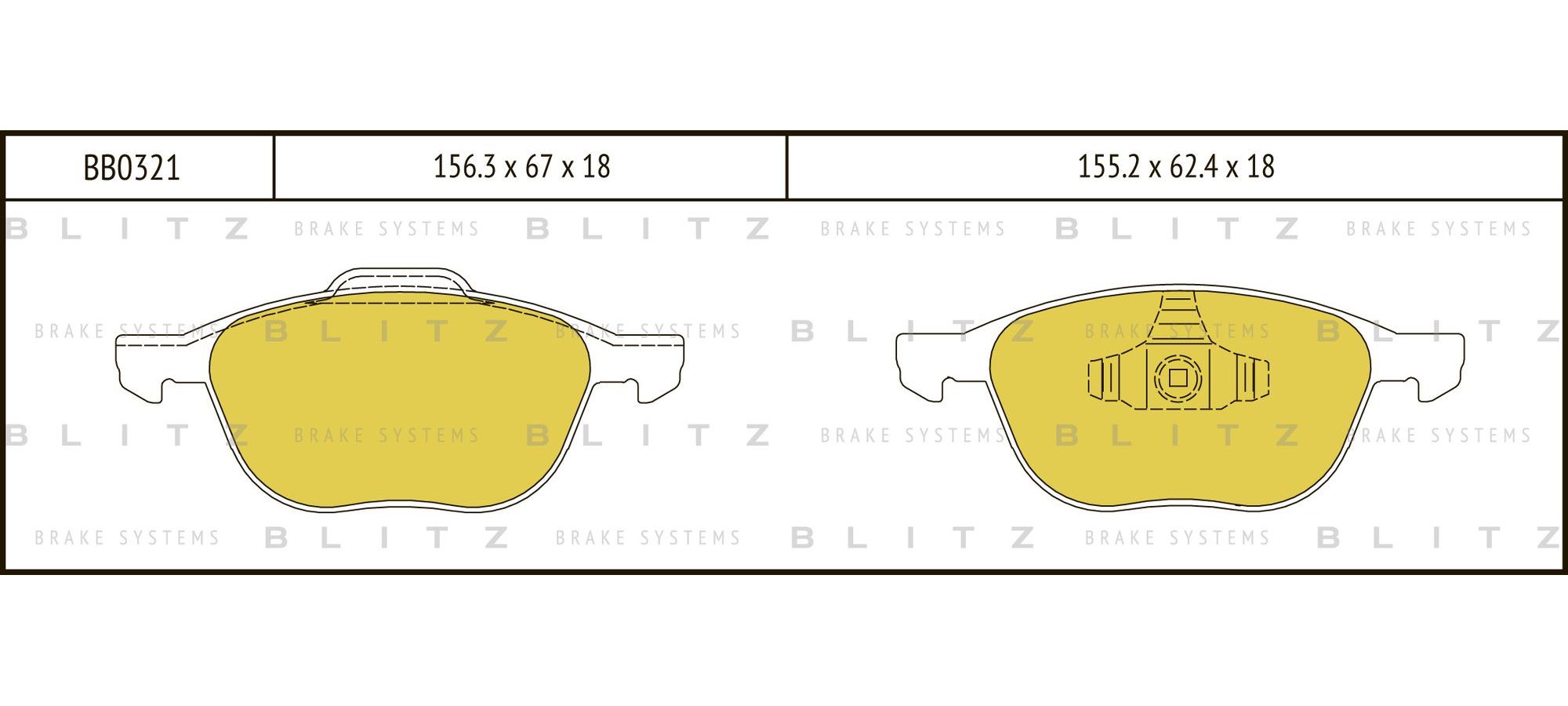 Колодки тормозные дисковые передние 1223682 BLITZ
Колодки тормозные дисковые передние 1223682 BLITZ