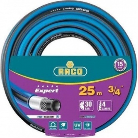 Шланг поливочный RACO EXPERT, 3/4, 25 м, 30 атм, четырёхслойный, армированный (40302-3/4-25)
Шланг поливочный RACO EXPERT, 3/4, 25 м, 30 атм, четырёхслойный, армированный (40302-3/4-25)