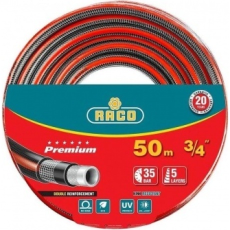 Шланг поливочный RACO PREMIUM, 3/4, 50 м, 35 атм, пятислойный, усиленный двумя слоями армирования (40300-3/4-50)
Шланг поливочный RACO PREMIUM, 3/4, 50 м, 35 атм, пятислойный, усиленный двумя слоями армирования (40300-3/4-50)
