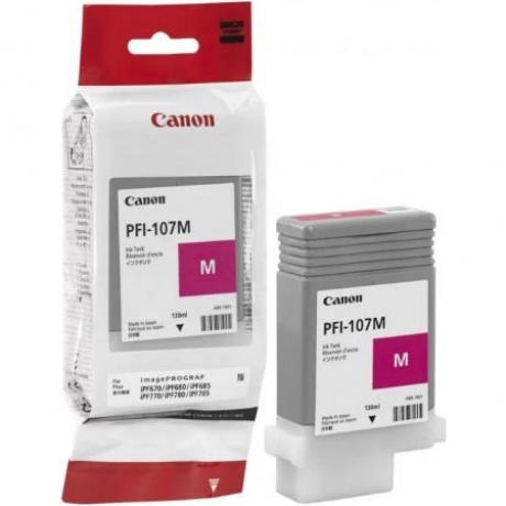 Картридж Canon PFI-107M (6707B001) для Canon iP F680/685/780/785, пурпурный
Картридж Canon PFI-107M (6707B001) для Canon iP F680/685/780/785, пурпурный