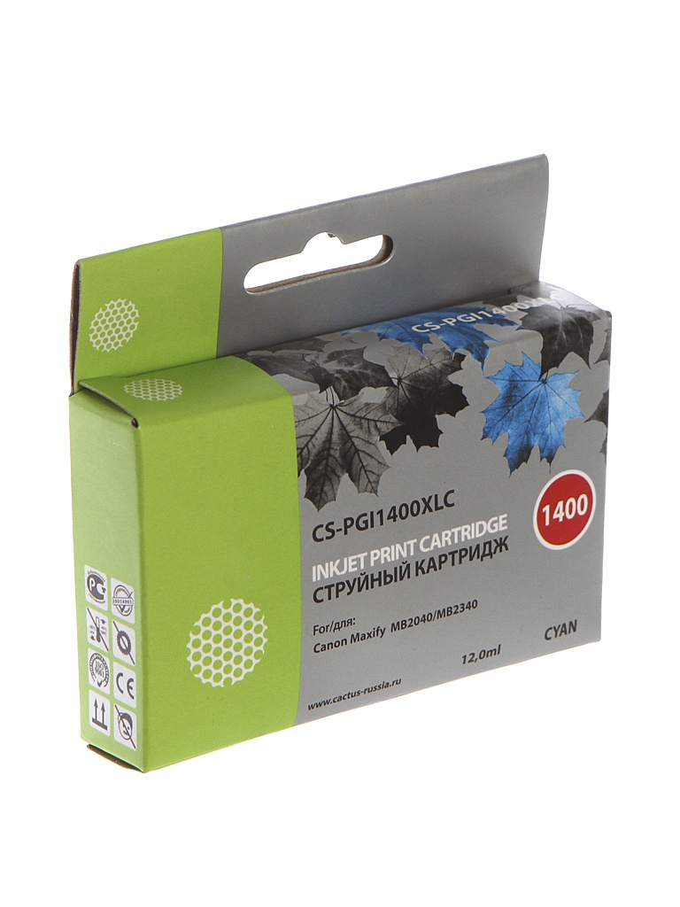 Картридж Cactus CS-PGI1400XLC синий
Картридж Cactus CS-PGI1400XLC синий