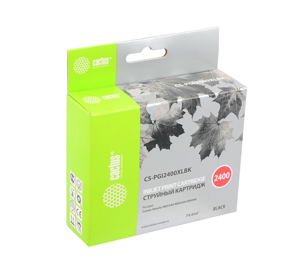 Картридж Cactus CS-PGI2400XLBK черный
Картридж Cactus CS-PGI2400XLBK черный