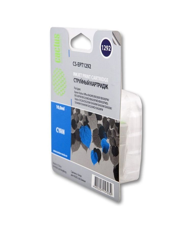 Картридж Cactus CS-EPT1292 голубой
Картридж Cactus CS-EPT1292 голубой