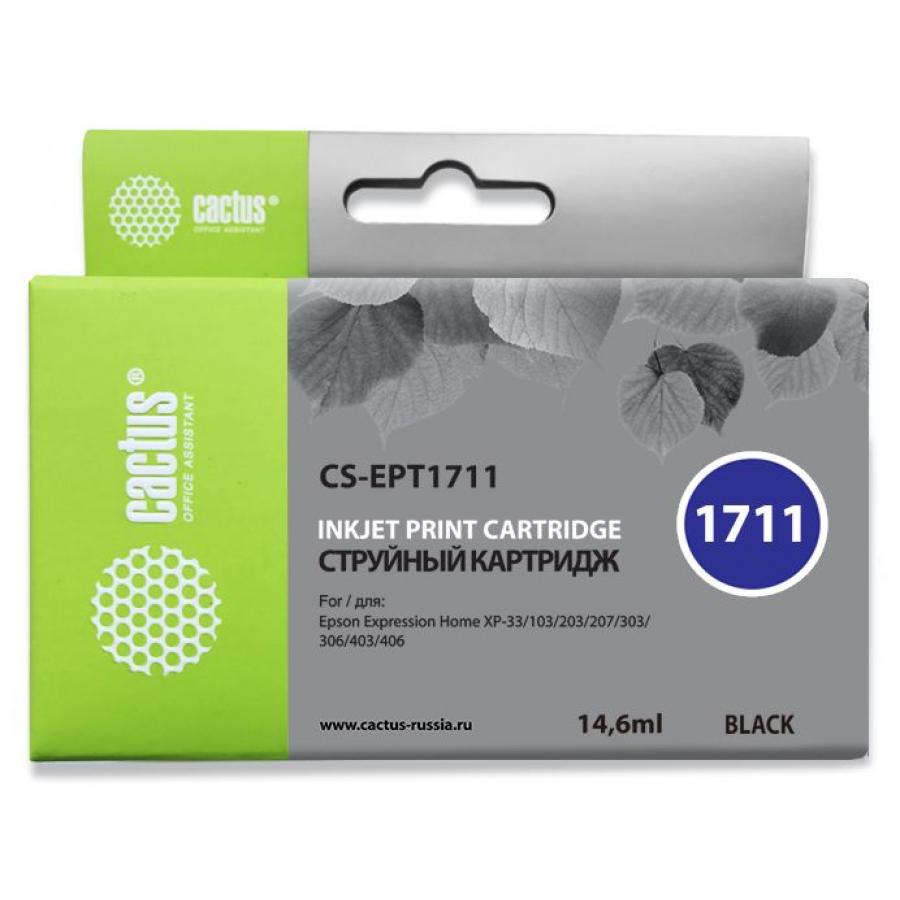 Картридж Cactus CS-EPT1711 черный
Картридж Cactus CS-EPT1711 черный