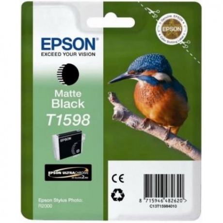 Картридж Epson T1598 (C13T15984010) для Epson St Ph R2000, черный матовый
Картридж Epson T1598 (C13T15984010) для Epson St Ph R2000, черный матовый
