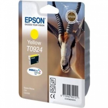 Картридж Epson T0924 (C13T10844A10) для Epson C91/CX4300, желтый
Картридж Epson T0924 (C13T10844A10) для Epson C91/CX4300, желтый