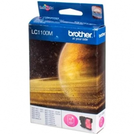 Картридж Brother LC1100M для Brother DCP-385C/6690CW/MFC-990CW, пурпурный
Картридж Brother LC1100M для Brother DCP-385C/6690CW/MFC-990CW, пурпурный