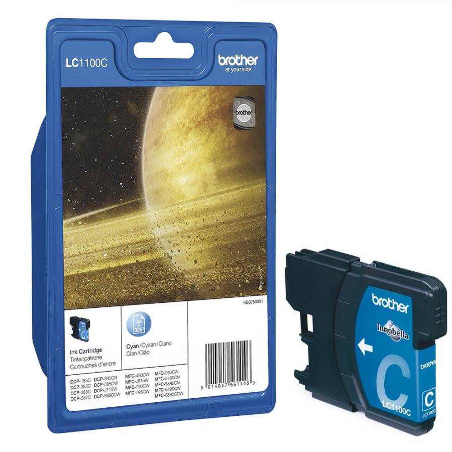 Картридж Brother LC1100C для Brother DCP-385C/6690CW/MFC-990CW, голубой
Картридж Brother LC1100C для Brother DCP-385C/6690CW/MFC-990CW, голубой