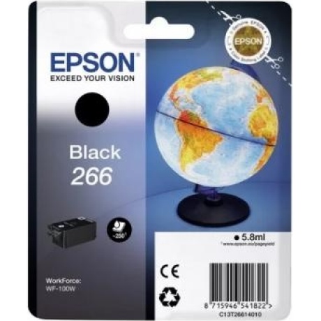 Картридж Epson T266 (C13T26614010) для Epson WF-100W, черный
Картридж Epson T266 (C13T26614010) для Epson WF-100W, черный